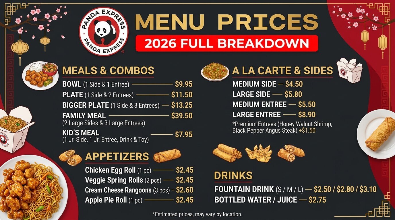 Panda Express Menu Prices (2026 Full Breakdown)