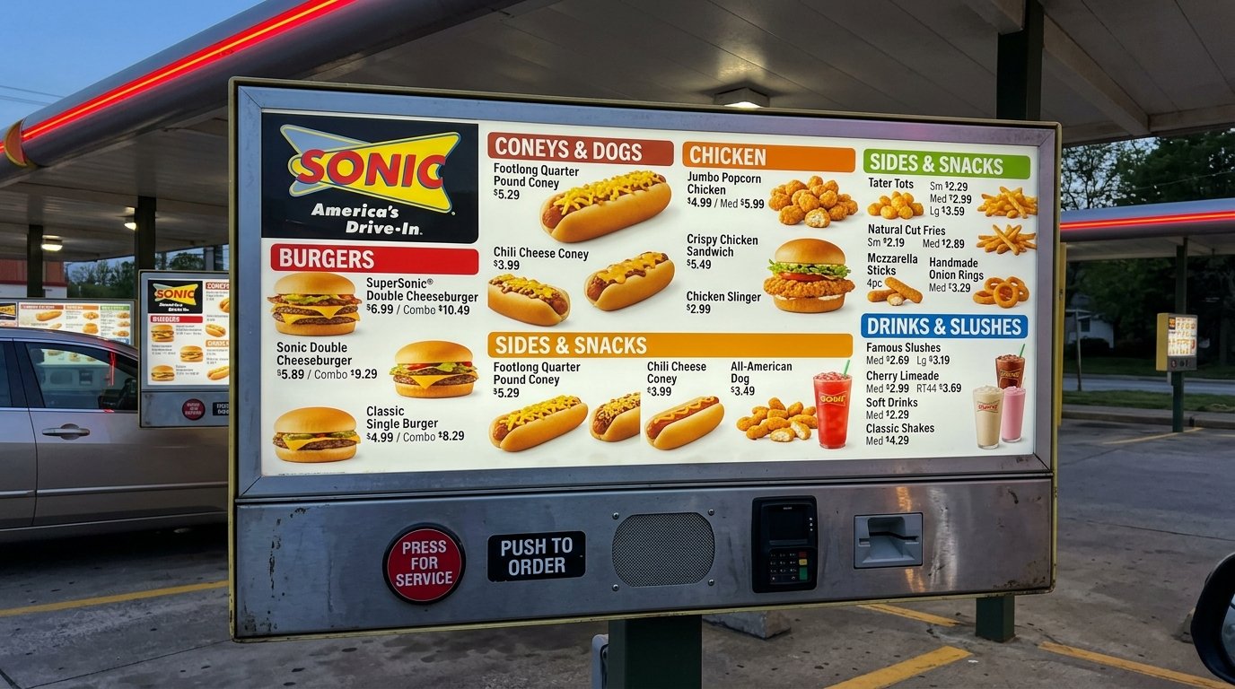 Sonic Menu Prices